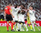 Vinícius Júnior del Real Madrid è stato espulso per essersi tirato i capelli nella vittoria sul Villarreal
