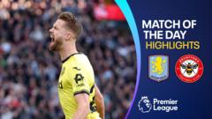 Brentford prolonga su inicio invicto y Ajer consigue el empate en Aston Villa