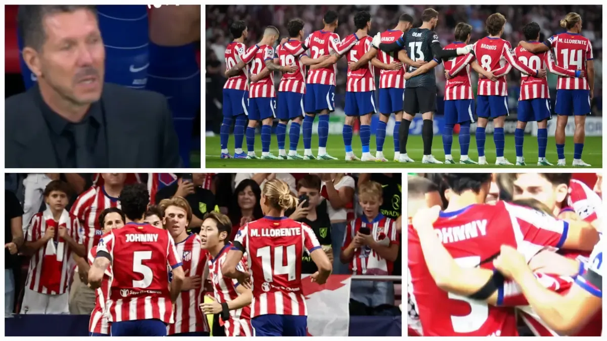 Simeone menitikkan air mata saat mengheningkan cipta dan dedikasi golnya kepada Koke