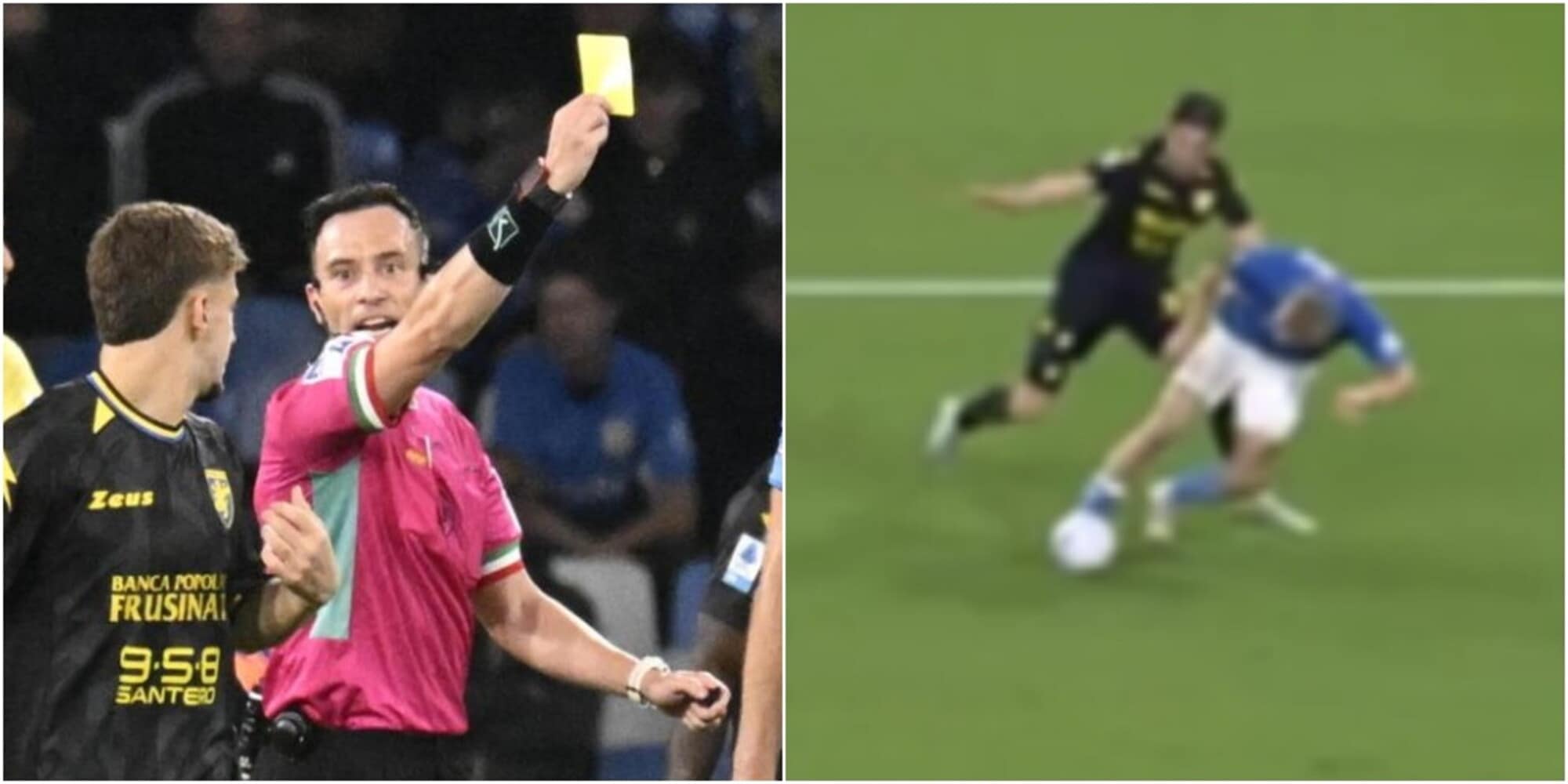 Moviola Napoli-Frosinone: Feliciani, Strafe unter der Schwelle, aber es gibt Kontakt