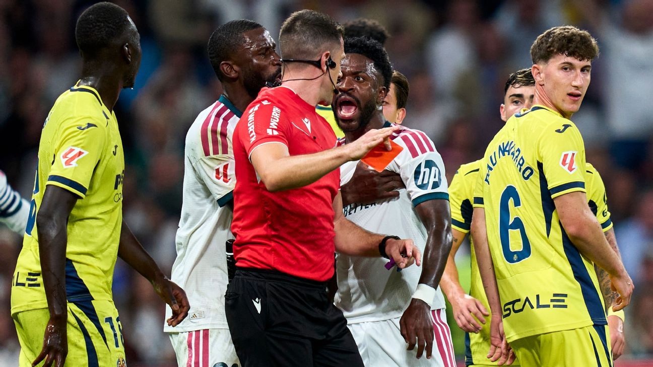 إيقاف فيني جونيور لاعب ريال مدريد 4 مباريات بعد البطاقة الحمراء. سوف يغيب عن الكلاسيكو